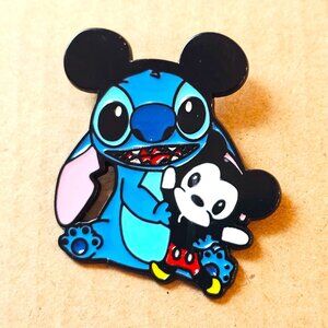 Stitch Mickey Enamel Pin Disney Lilo and Stitch Lapel Badge Cute Collectible